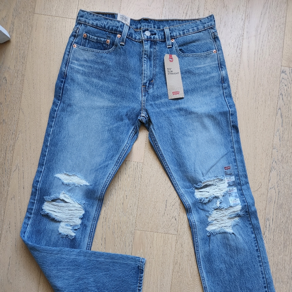 Levi's 513 slim straight men's jeans, size 32x34